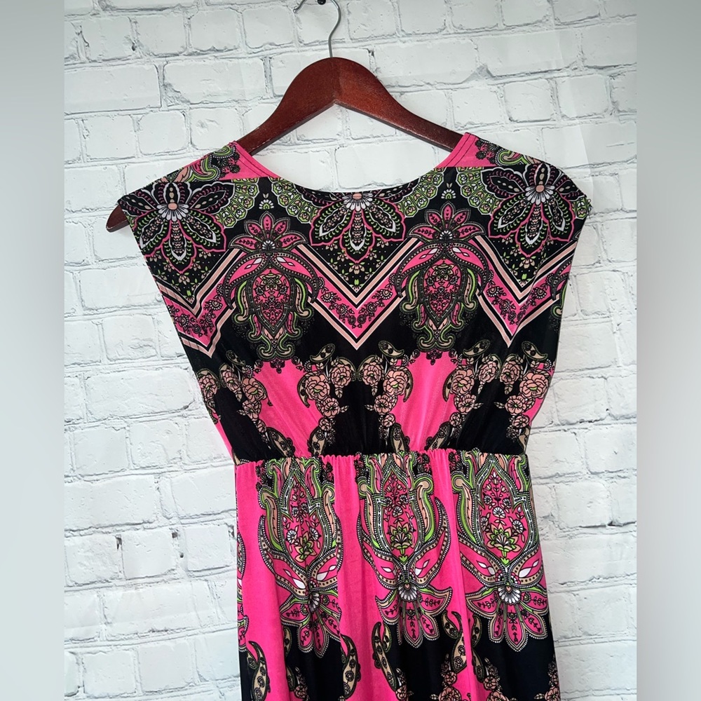 Bobbie Brooks Ladies Pink & Black floral dress size S - Picture 10 of 12